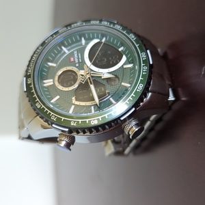 Naviforce Watch, NEW, Silver Green